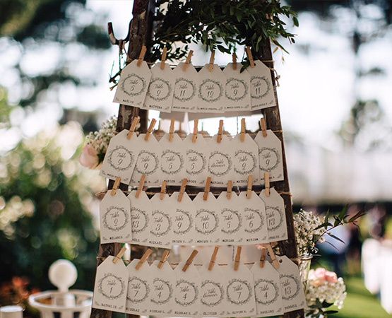 Plan de table sur échelle de bois 5