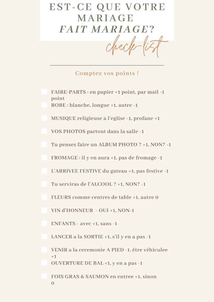 Est-ce que votre mariage fait mariage - faites un test ! - 2