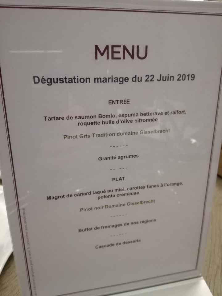 Le menu de votre mariage !!! - 1