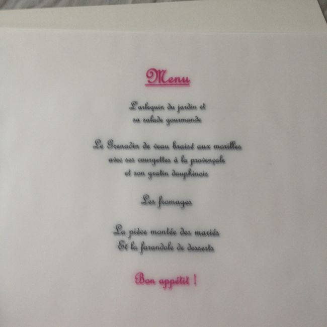 Menu photophore