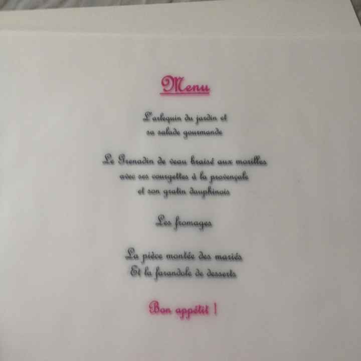 Menu photophore