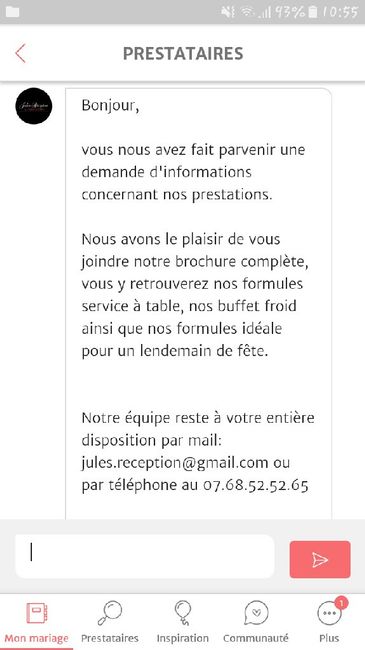 Attention à ce traiteur jules Reception. 1