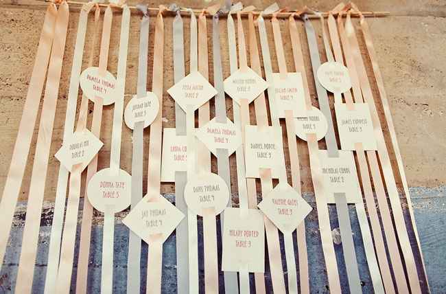 Idée plan de tables Rubans