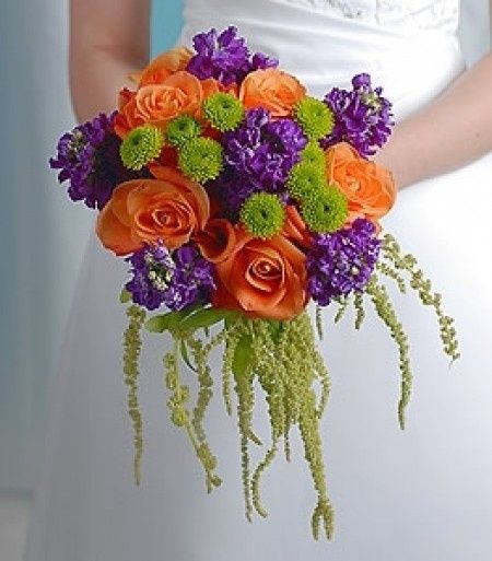 bouquet orange violet