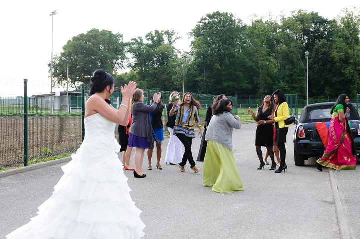 le lancer de bouquet