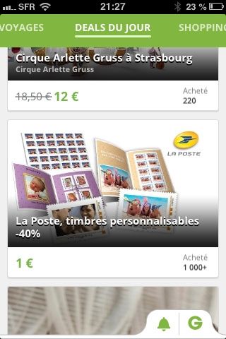 Vente de timbres personnalisé sur groupon - 1