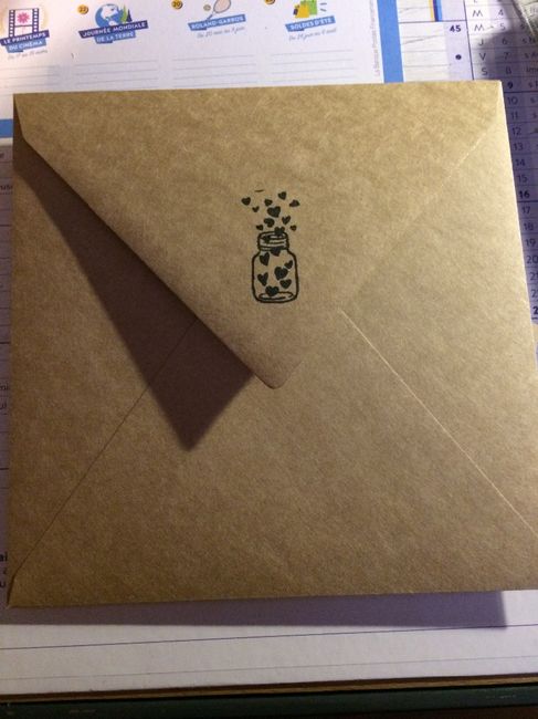 dos de l'enveloppe