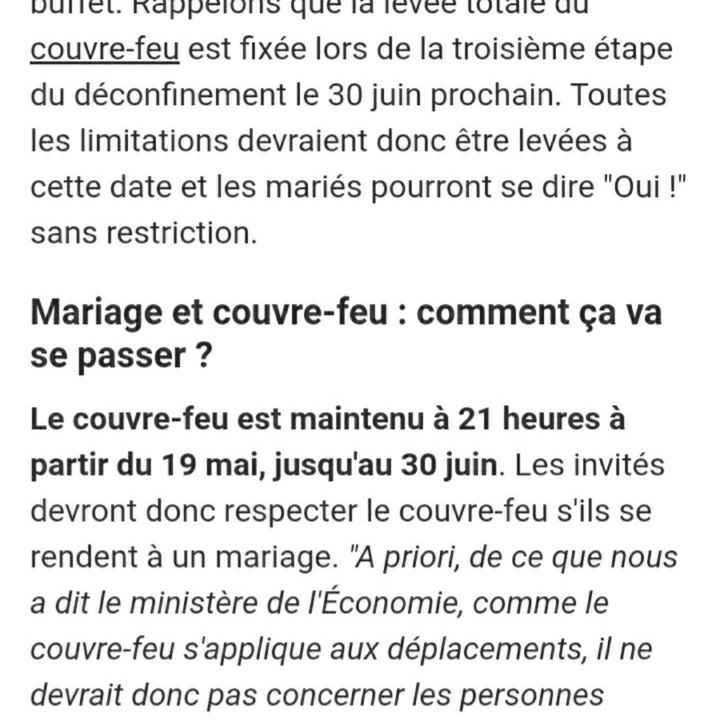 Des réponses ! Mariage et covid - 1