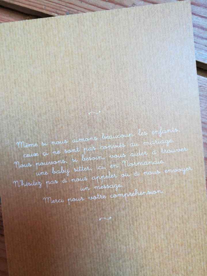 Présence des enfants,  comment annoncer sur le faire-part que les enfants  sont les bienvenus… Mais 