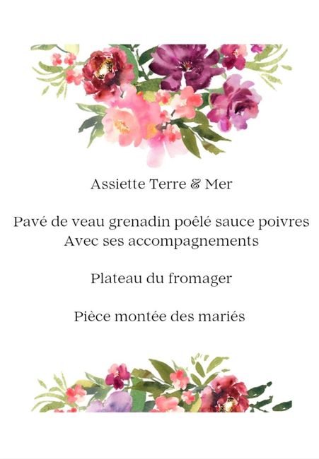 Le menu 1