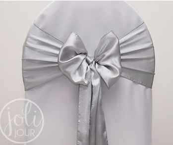 noeuds de chaises satin gris