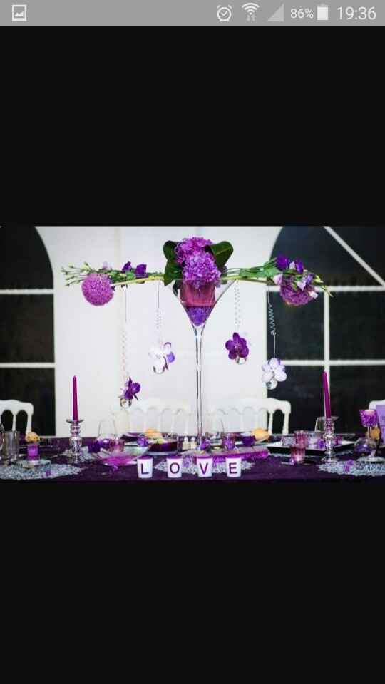 Inspiration.... centre de table, vase martini.. - 2