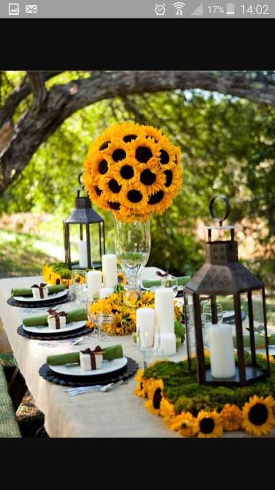 Inspiration... déco de table autour du tournesol... - 4