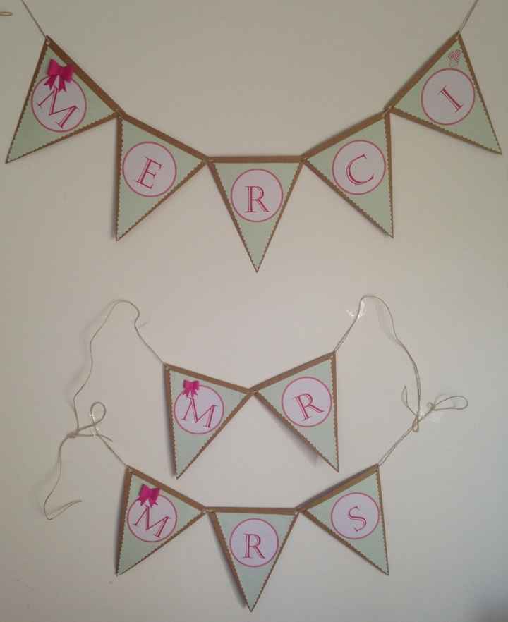 Bannière anis et fushia mr& mrs - 3