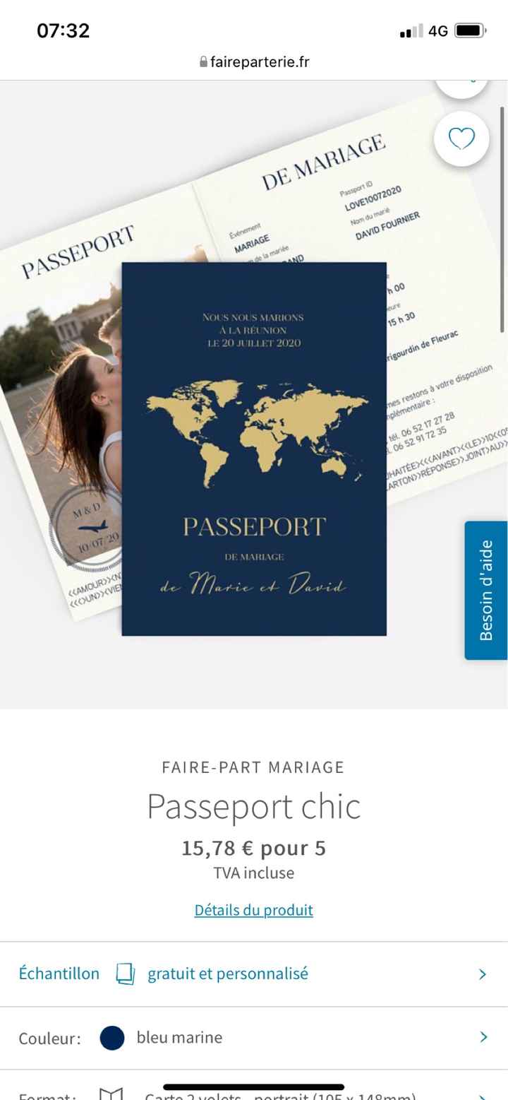 Faire-part passeport - 1