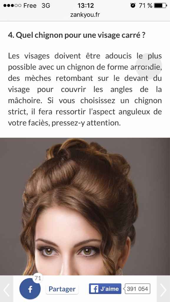 Quel chignon pour visage carré? - 1