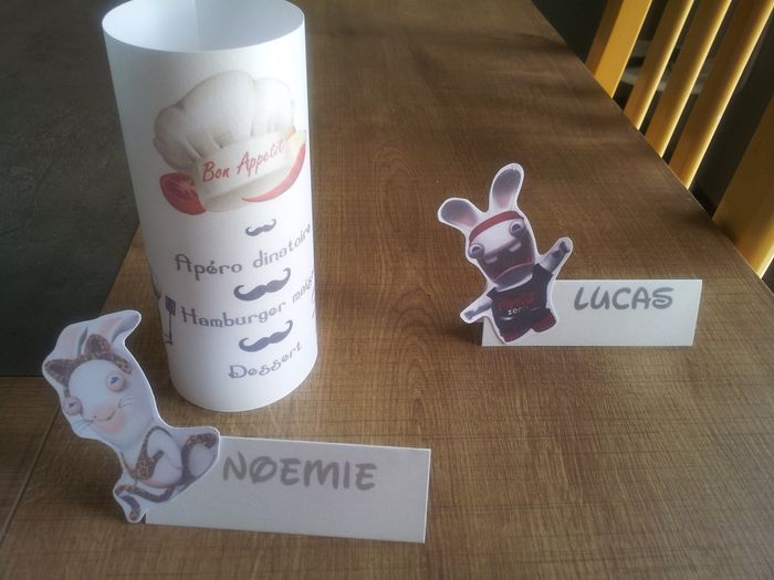 Menu enfant +porte nom fille et garçon