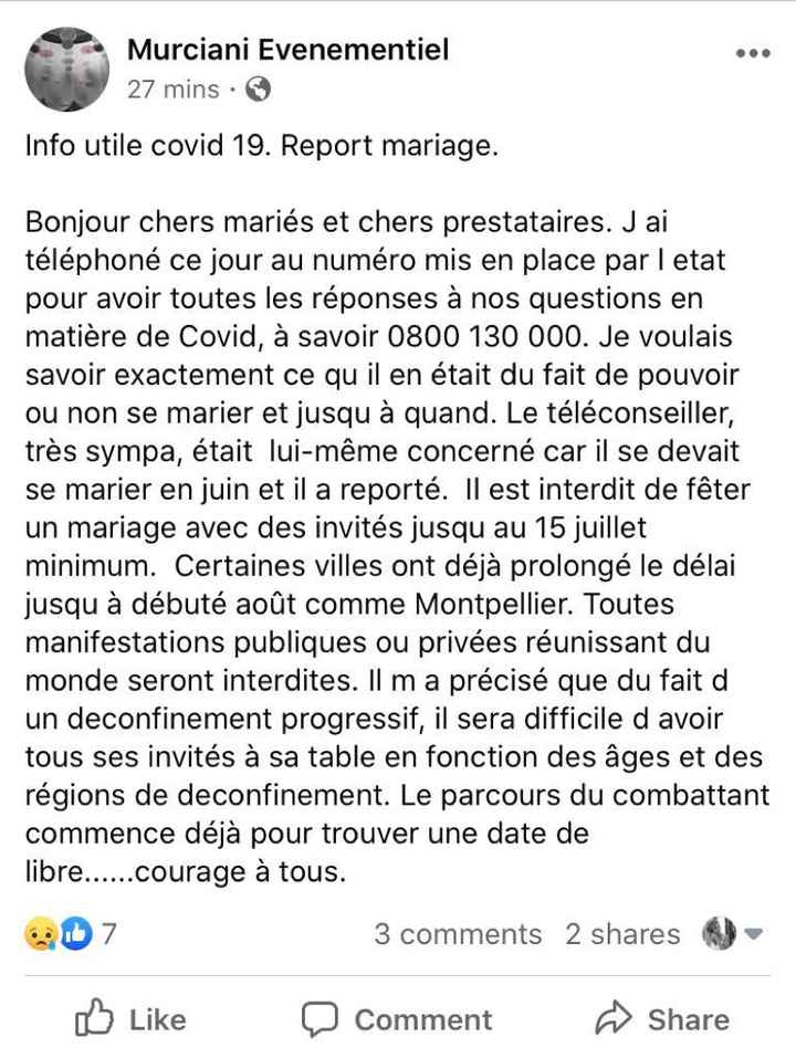 Mariage et coronavirus - 1