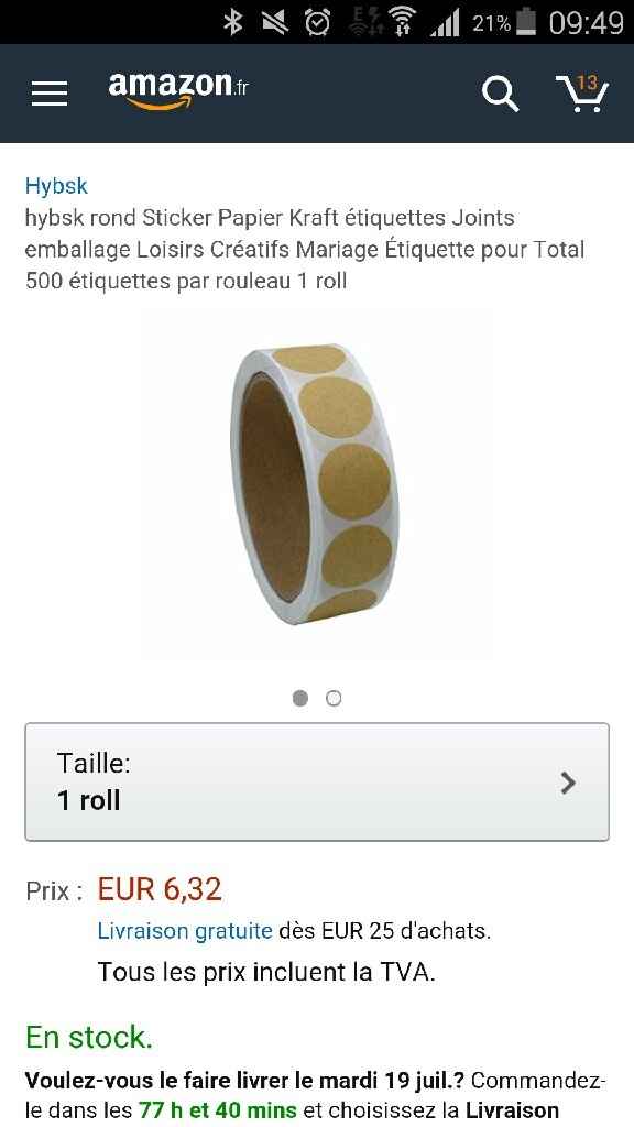 Étiquettes autocollante - 1