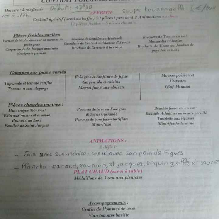 Choix du traiteur - 1