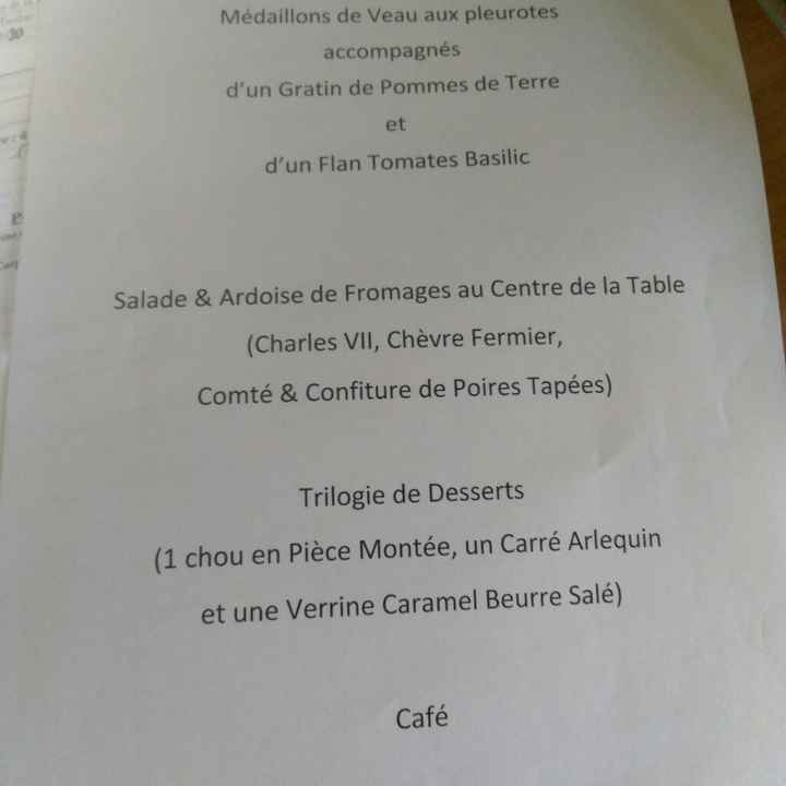 Choix du traiteur - 2