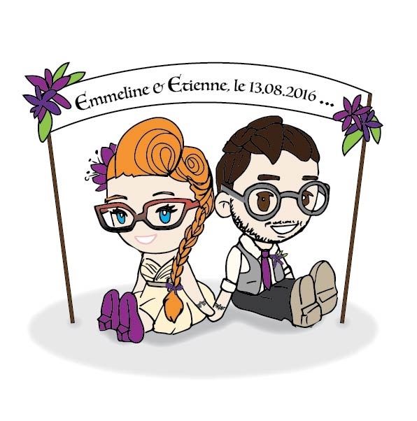 Personnages qui seront fait en page fimo par la suite pour la décoration du gâteau 
