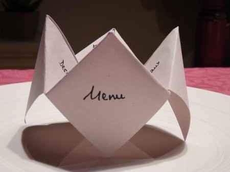 menu des tables enfants 