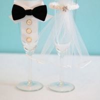 idée pour les coupes de champagne des marier 