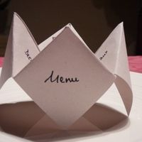 menu des tables enfants 