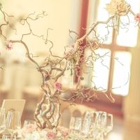 Centre de table que j'ai fait moi même puis fleuri par une fleuriste