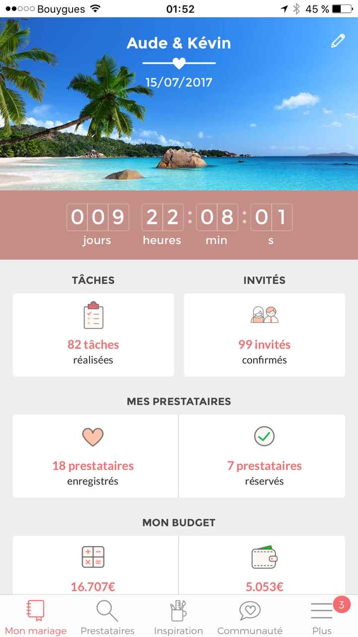 On passe a 1 chiffre - 1