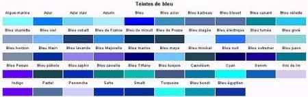 Teinte de bleu