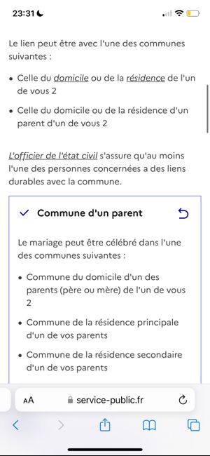 Validation de la mairie si on n’est pas résident - 1