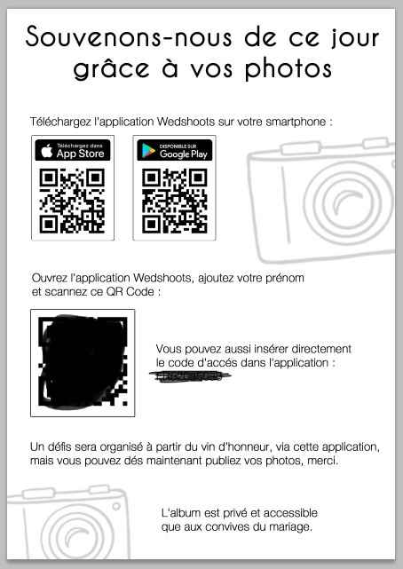 Affichette d’information mariage - 2