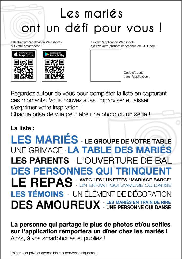 wedshoot Tutoriel + qr Code pour les invités - 2