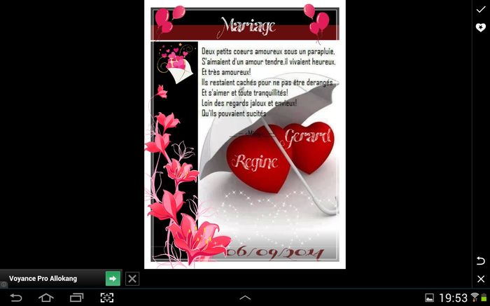 devant faire part mariage