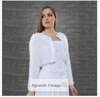 veste tricot fausse fourrure et satin