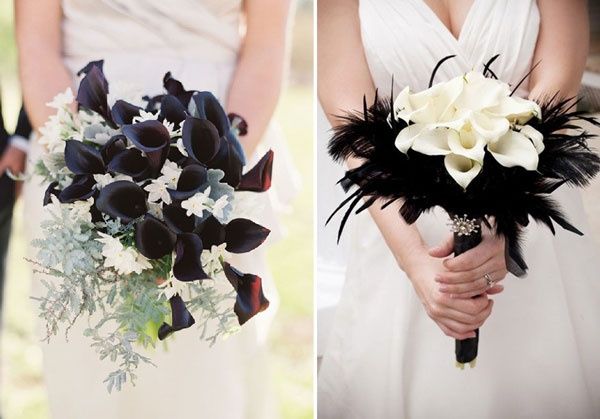 bouquet noir et blanc