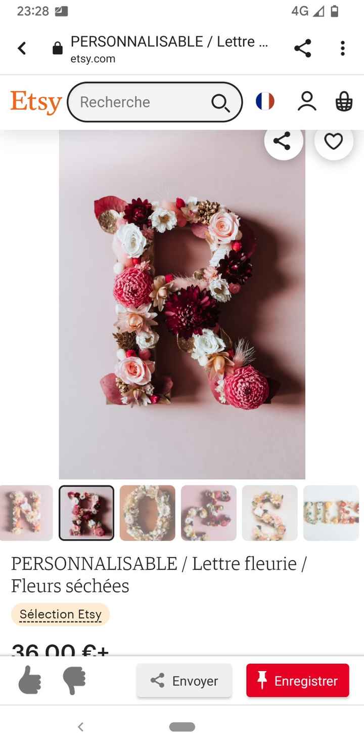 Lettres fleuries : fleurs séchées ou fausses fleurs ? - 1