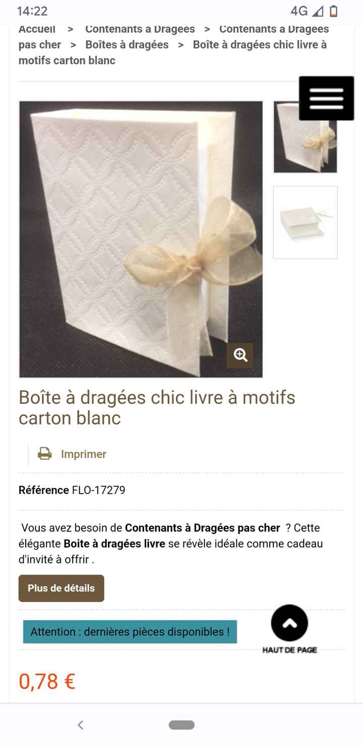 Boite dragées forme livre - 1