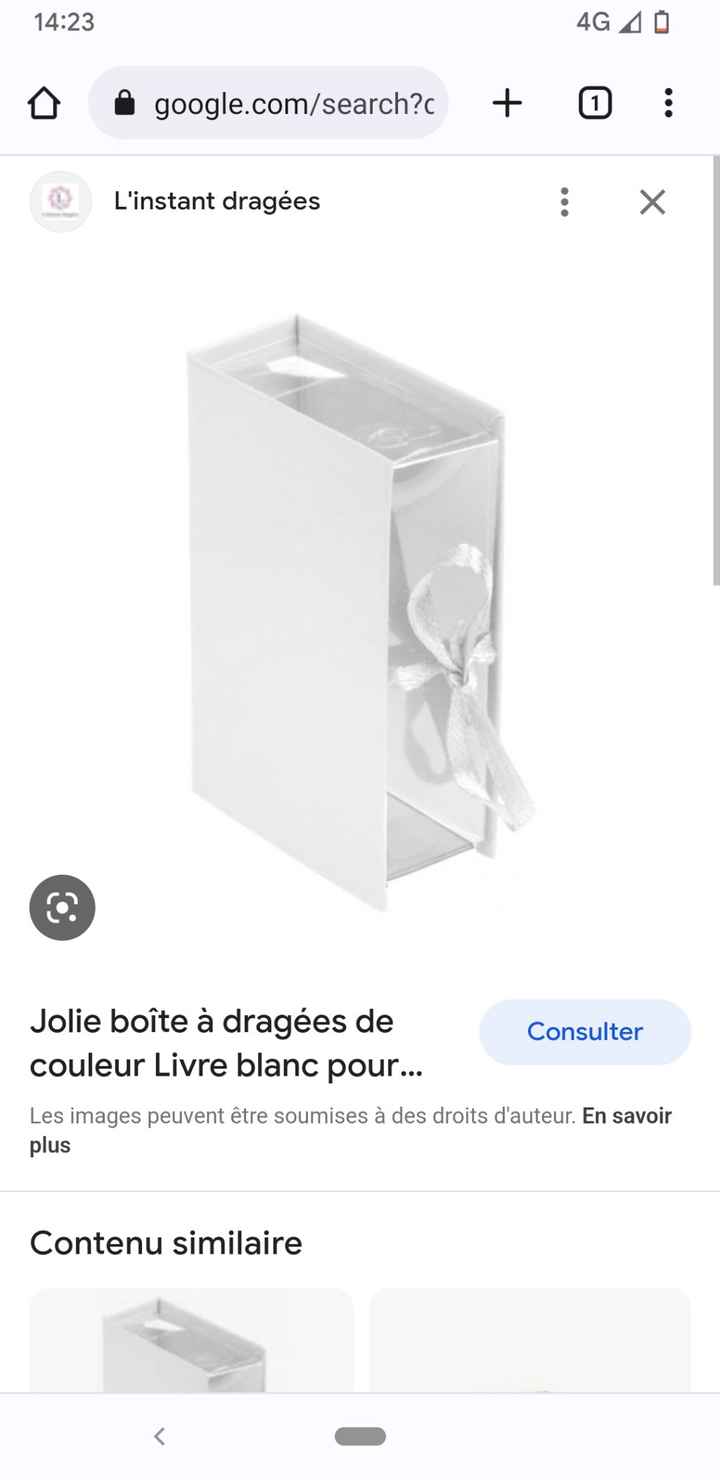 Boite dragées forme livre - 2