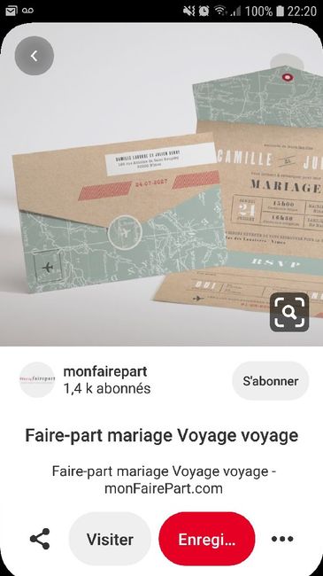 Faire part voyage - 1
