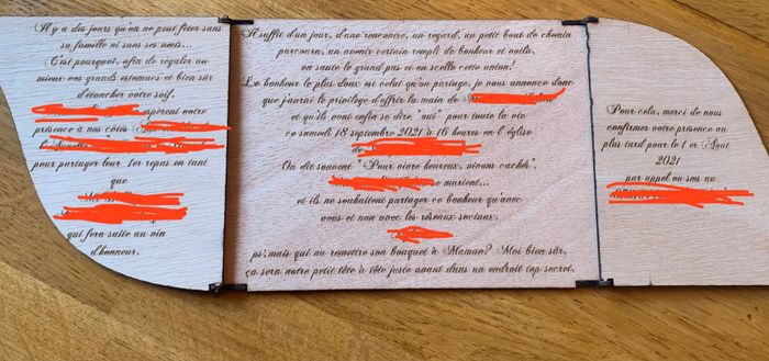 Réception des faire parts 2