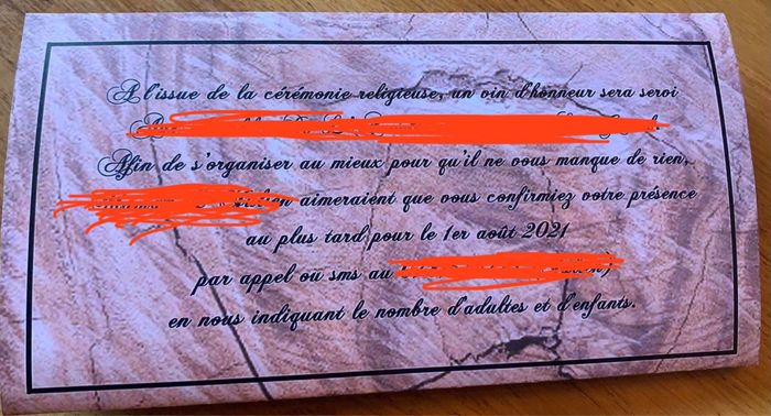 Réception des faire parts 5