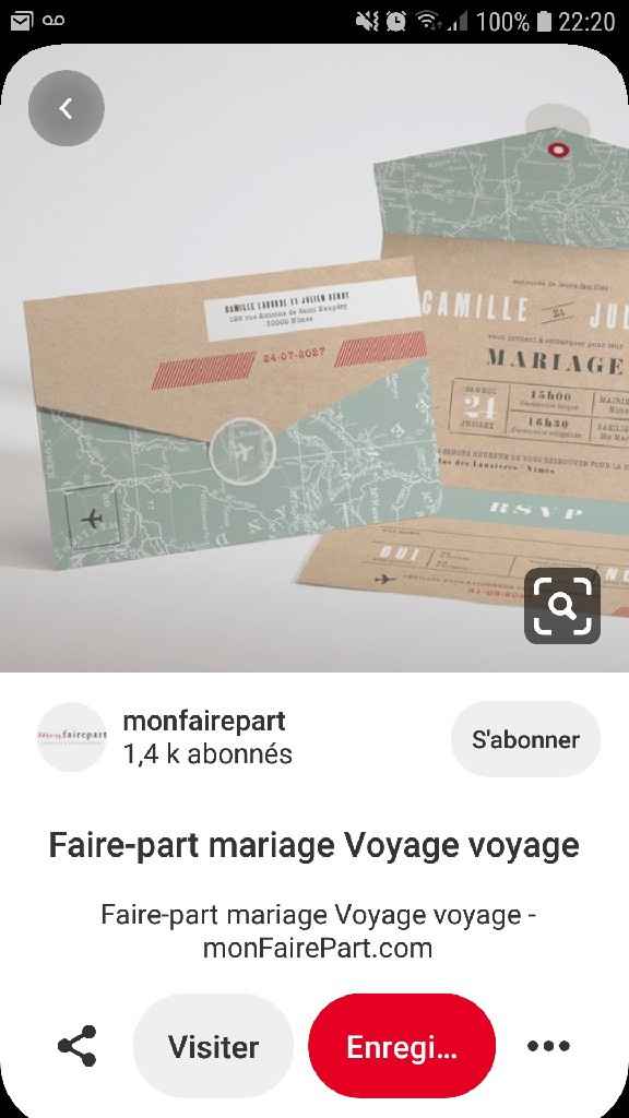 Faire part voyage - 1