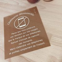 Affiche "pas de photos" pendant la cérémonie - 1