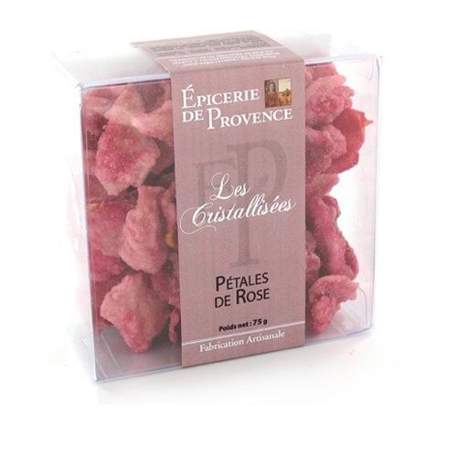 Des pétales de roses cristallisées