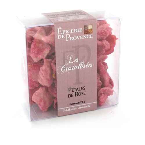 Des pétales de roses cristallisées