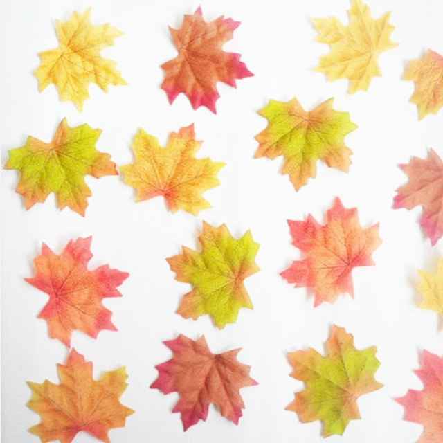 - Des feuilles automnales colorées 
