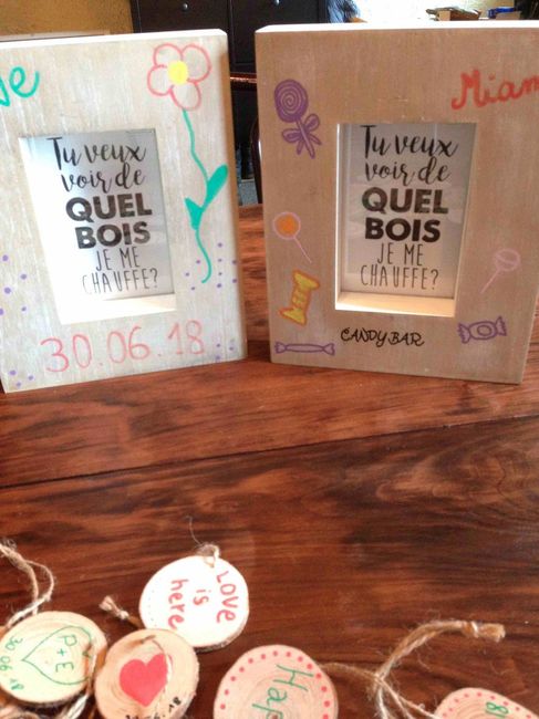 Cadres en bois de chez GIFI customisés